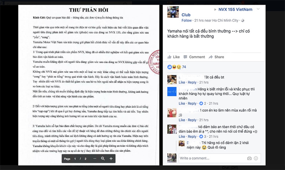 Yamaha Việt Nam chưa có câu trả lời thoả đáng - 3 Yamaha Việt Nam chưa có câu trả lời thoả đáng - 3
