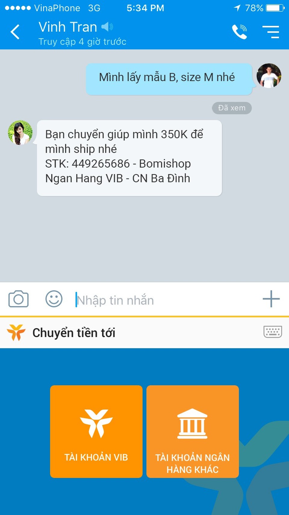 VIB giới thiệu tính năng chuyển tiền nhanh khi chat trên mạng xã hội - 1 Việc giao dịch trực tuyến trở nên thuận tiện hơn bao giờ hết với MyVIB.
