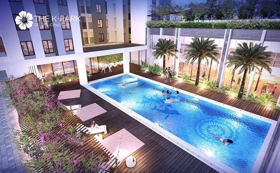 “Giải mã” sức hút căn hộ 1,1 tỉ đồng 2 phòng ngủ tại The K – Park - 1 Khu bể bơi ngoài trời hiện đại