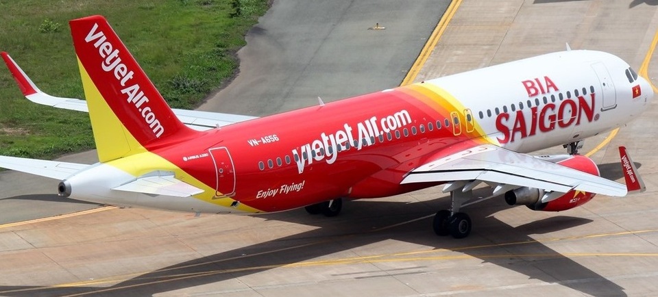 Vietjet sẽ sơn hình đội tuyển U23 Việt Nam lên máy bay? - 14 Tàu bay hình ảnh hãng bia nội địa nổi tiếng Bia Sài Gòn.
