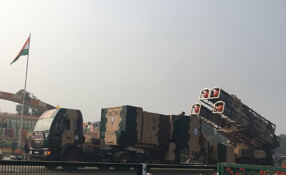 
Các loại tên lửa của Ấn Độ đã được trình diễn trong cuộc diễu hành.
