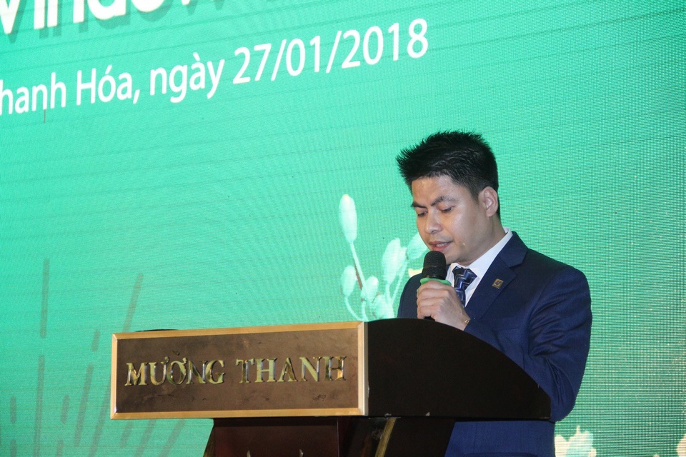 Ông Nguyễn Mạnh Cường đại diện chủ đầu tư phát biểu tại buổi lễ