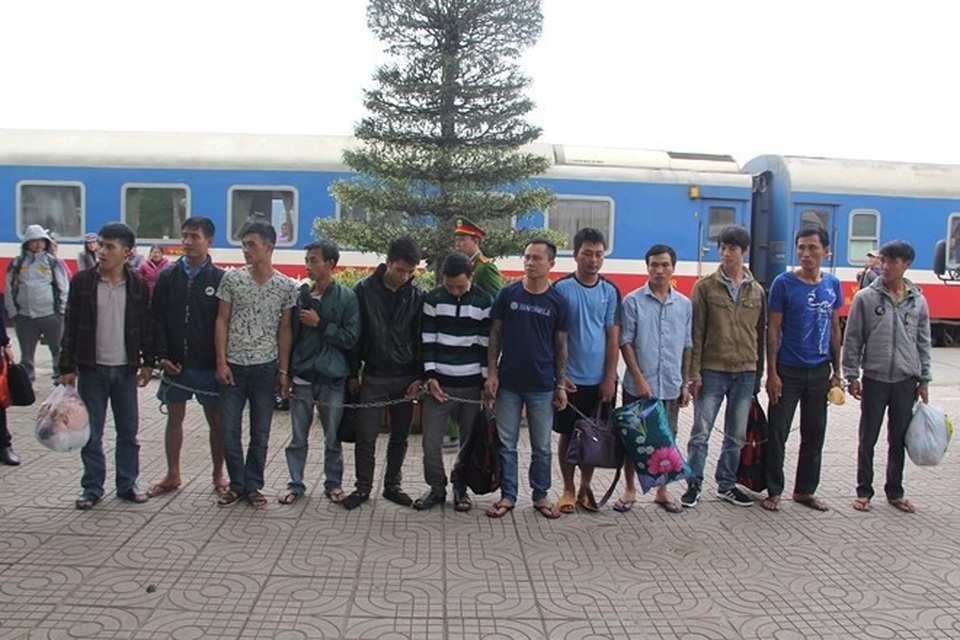 Các đối tượng trốn nã đã được di lý về Thanh Hóa