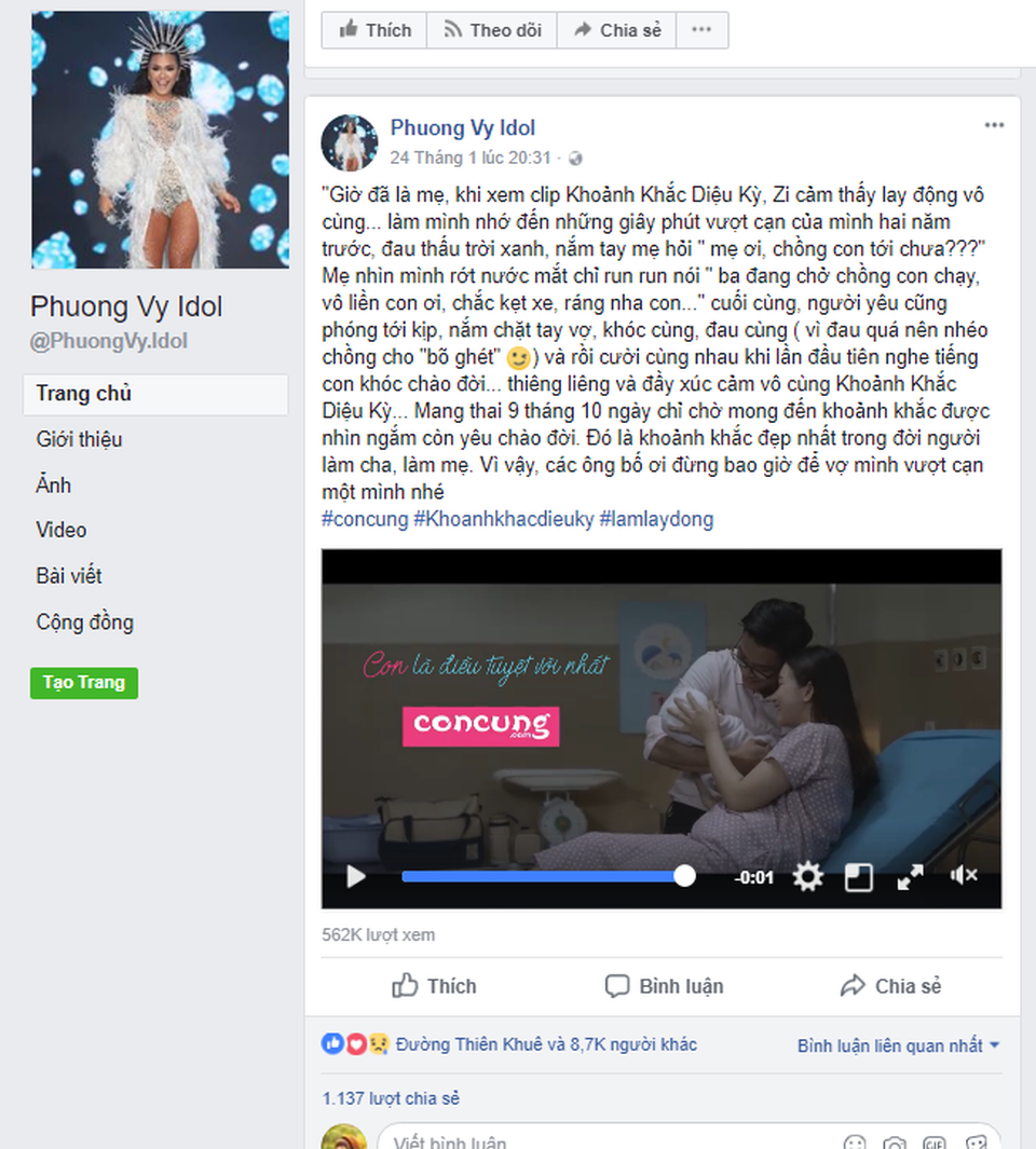 Hàng loạt sao Việt lay động khi xem clip “Khoảnh Khắc Diệu Kỳ” - 2
Ca sĩ Noo Phước Thịnh xem xong clip và khóc như một đứa trẻ: “Xem phim ngắn “Khoảnh khắc diệu kỳ”mà Noo khóc như một đứa trẻ. Coi xong chỉ có chạy lại ôm chầm lấy mẹ mà thôi.Mọi người cùng xem để có thể hiểu, các mẹ đã mang nặng đẻ đau, chịu bao vất vả để mang chúng tađến thế giới này <3 <3 <3Mọi khoảnh khắc diệu kỳ trong cuộc sống, chỉ cần có người yêu thương bên cạnh là có thể vượt qua,cùng khóc, cùng cười với nhau!”