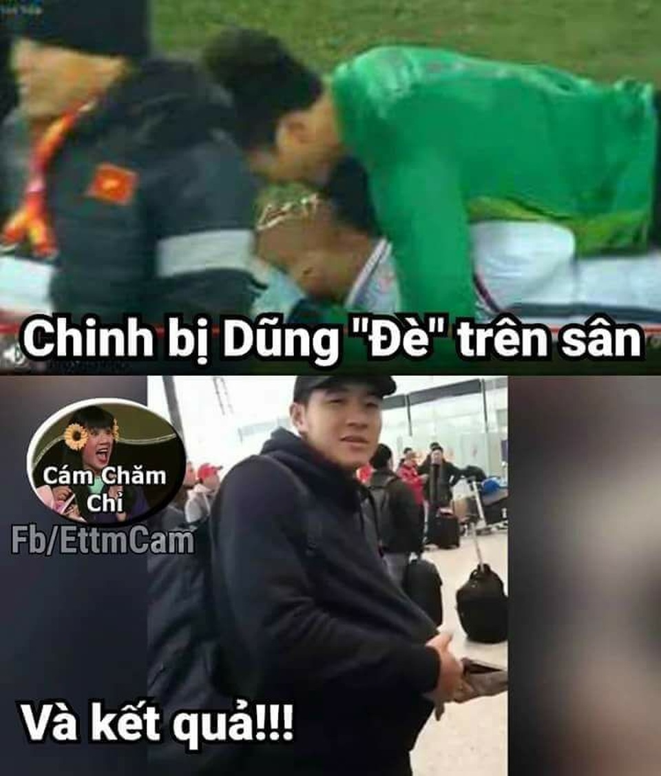 Cười ngất ảnh chế Đức Chinh… “có bầu” với Bùi Tiến Dũng, nghịch tóc MC Mai Ngọc - 16 Và khoảnh khắc Hà Đức Chinh đóng giả có bầu tiếp tục là chủ đề bình luận và sáng tạo bất tận của các fan. Hai bức ảnh được ghép nối khiến người xem cười ngất vì mức độ sáng tạo bá đạo của cư dân mạng.