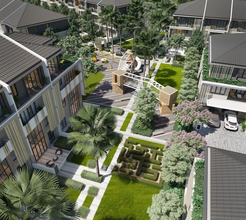 Các căn nhà tại The Mansions đều có thiết kế mở, hiện đại, gần gũi thiên nhiên