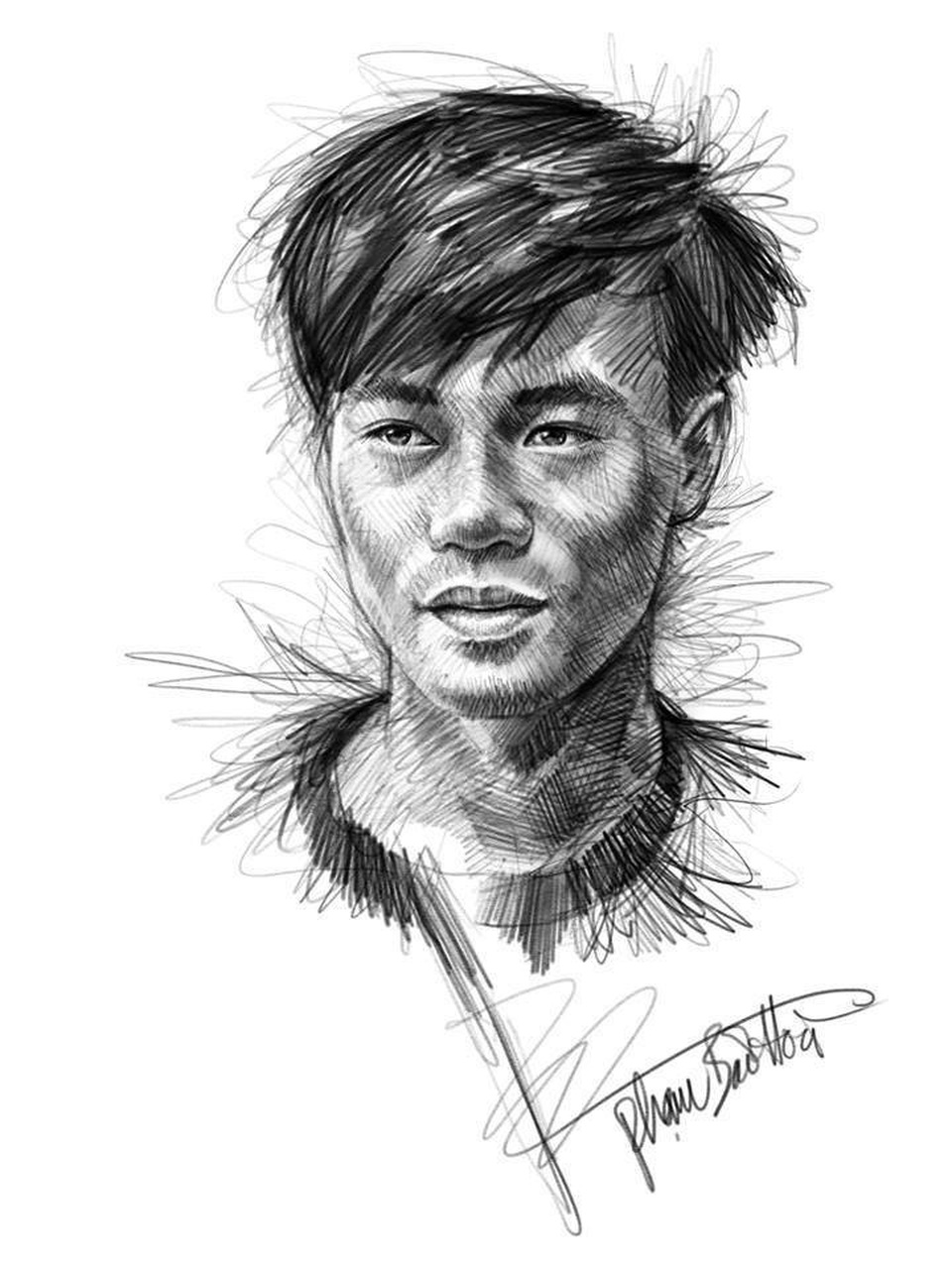 Ngắm bộ ký họa dàn tuyển thủ U23 Việt Nam cực "chất" - 15