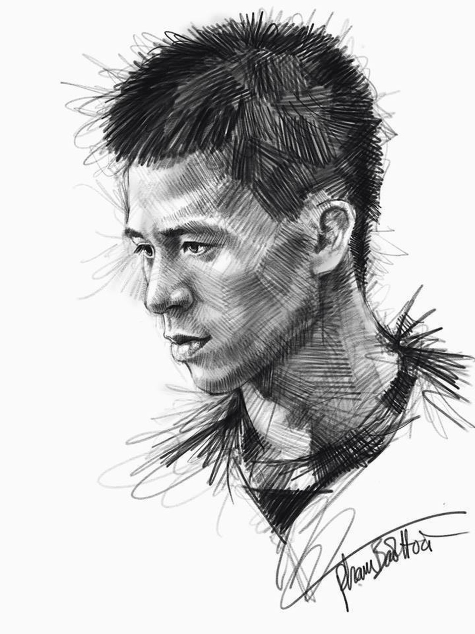 Ngắm bộ ký họa dàn tuyển thủ U23 Việt Nam cực "chất" - 7