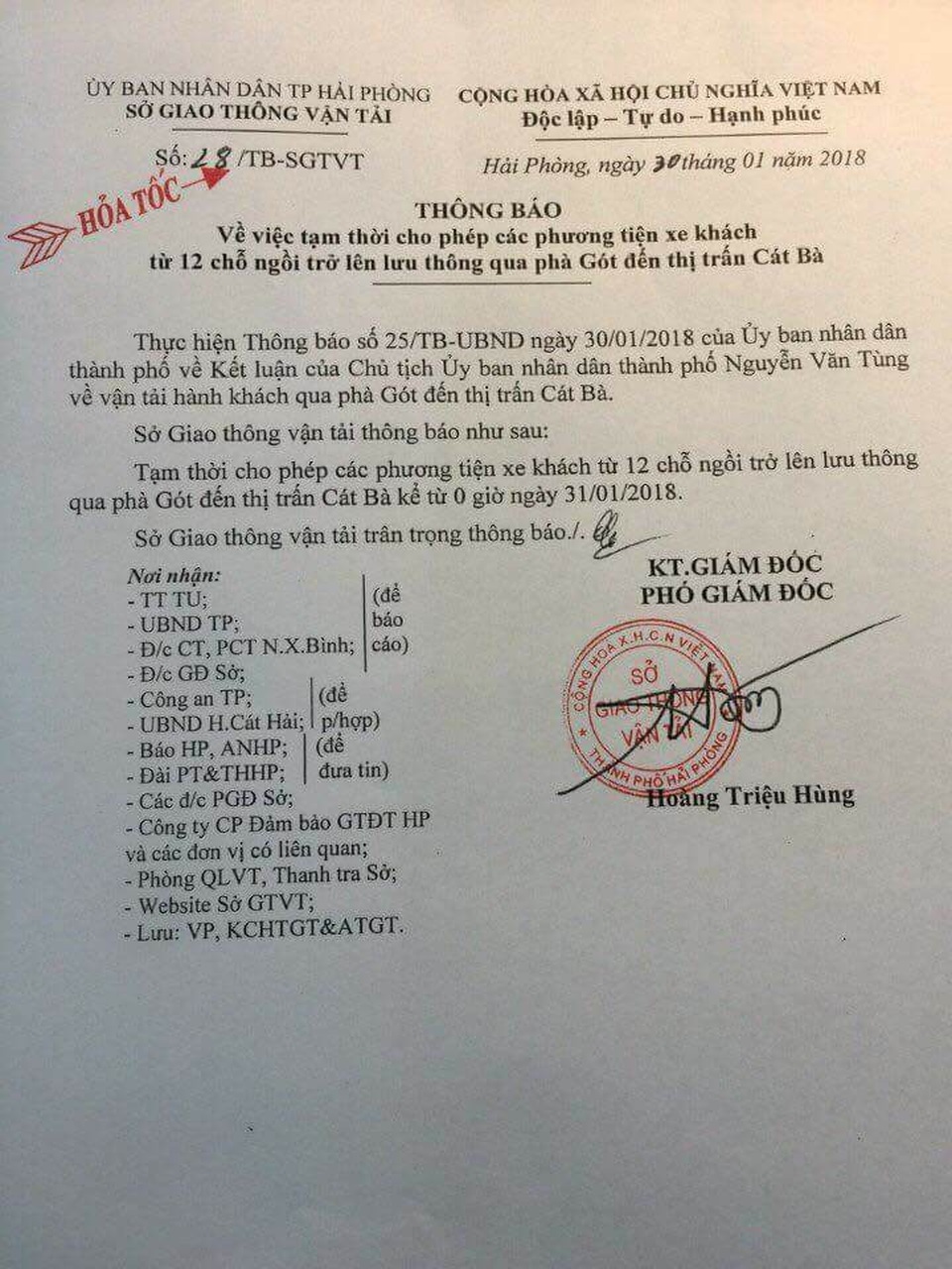 Ban hành lệnh cấm xe gây bức xúc, Sở GTVT phải tạm gỡ bỏ - 4 Thông báo tạm dừng lệnh cấm đã ban hành trước đó của sở GTVT