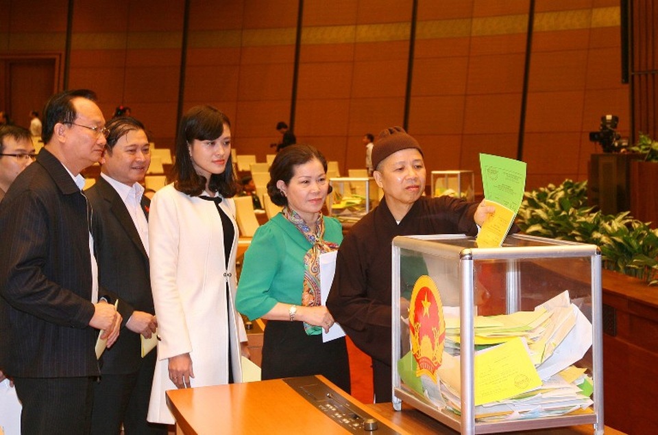 Lấy phiếu tín nhiệm: Lãnh đạo phải tự kiểm điểm có biểu hiện suy thoái hay không - 1 Phiếu tín nhiệm được lấy với từng chức danh và từng nhóm chức danh
