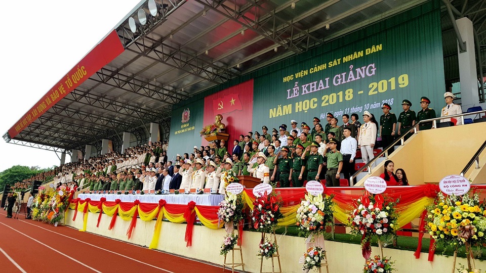 Học viện Cảnh sát nhân dân duyệt binh mừng năm học mới - 1 Học viện Cảnh sát nhân dân duyệt binh mừng năm học mới - 1