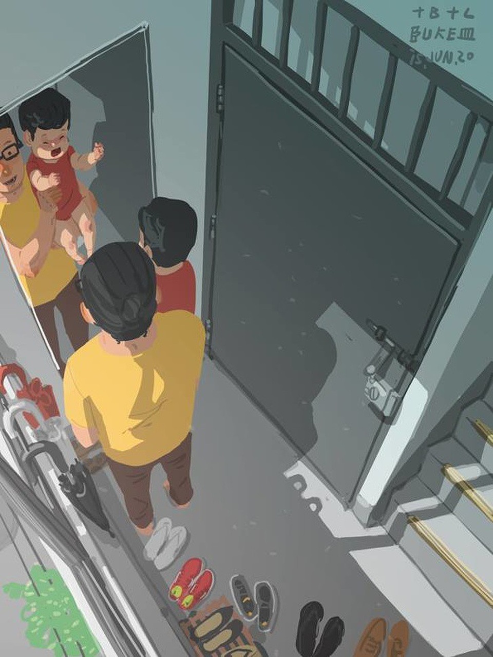 Khoảnh khắc cho con nhìn thấy chính mình trong gương lần đầu tiên