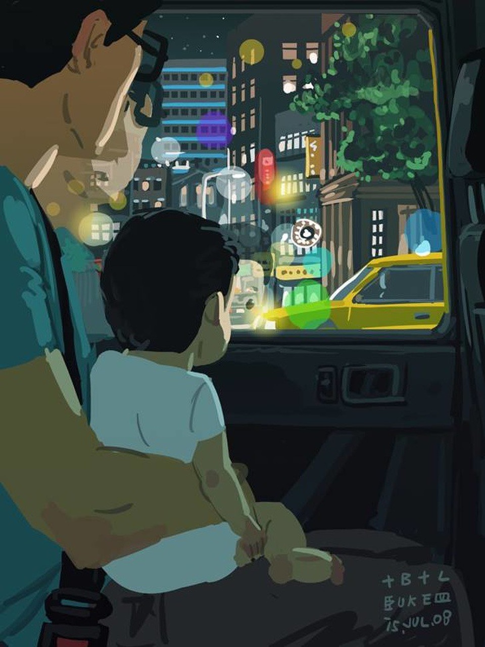 Chỉ cho con những điều thú vị khi đi trên đường