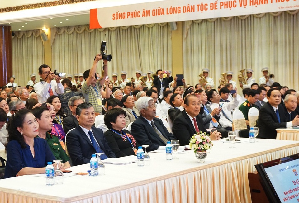 Đồng bào Công giáo duy trì và phát triển tốt phong trào thi đua yêu nước - 2 Lãnh đạo, nguyên lãnh đạo Đảng, Nhà nước, đại diện các Bộ, ngành dự Đại hội.