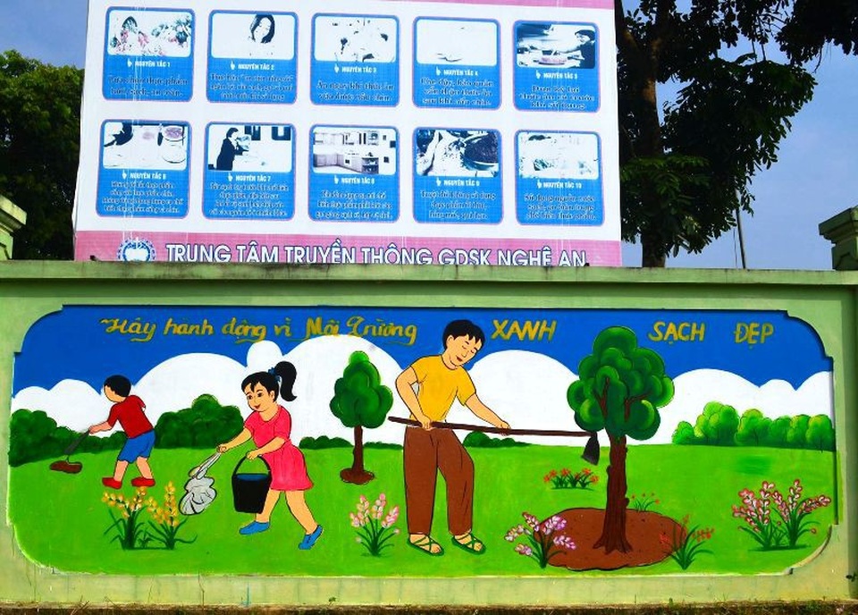 "Con đường bích họa" ghi dấu ấn của bạn trẻ xứ Nghệ - 5 "Con đường bích họa" ghi dấu ấn của bạn trẻ xứ Nghệ - 5