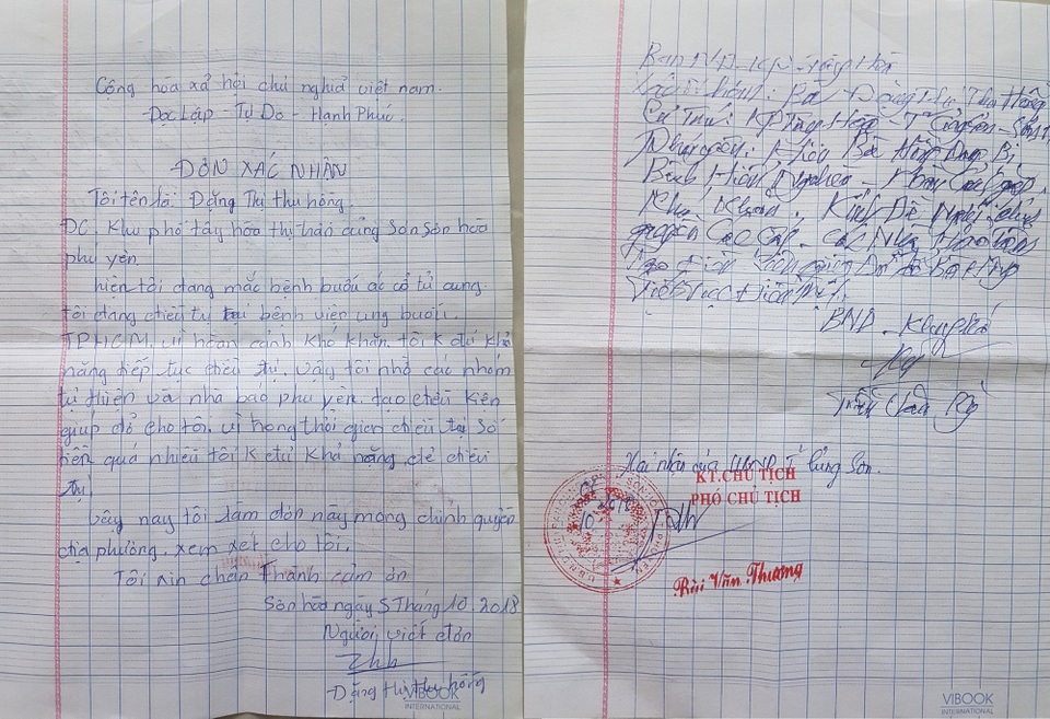 
Xác nhận của chính quyền địa phương
