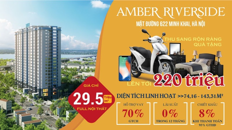 Amber Riverside ngày càng khẳng định sức hút - 1 Nhiều ưu đãi lên tới 220 triệu cho khách hàng khi mua dự án Amber Riverside