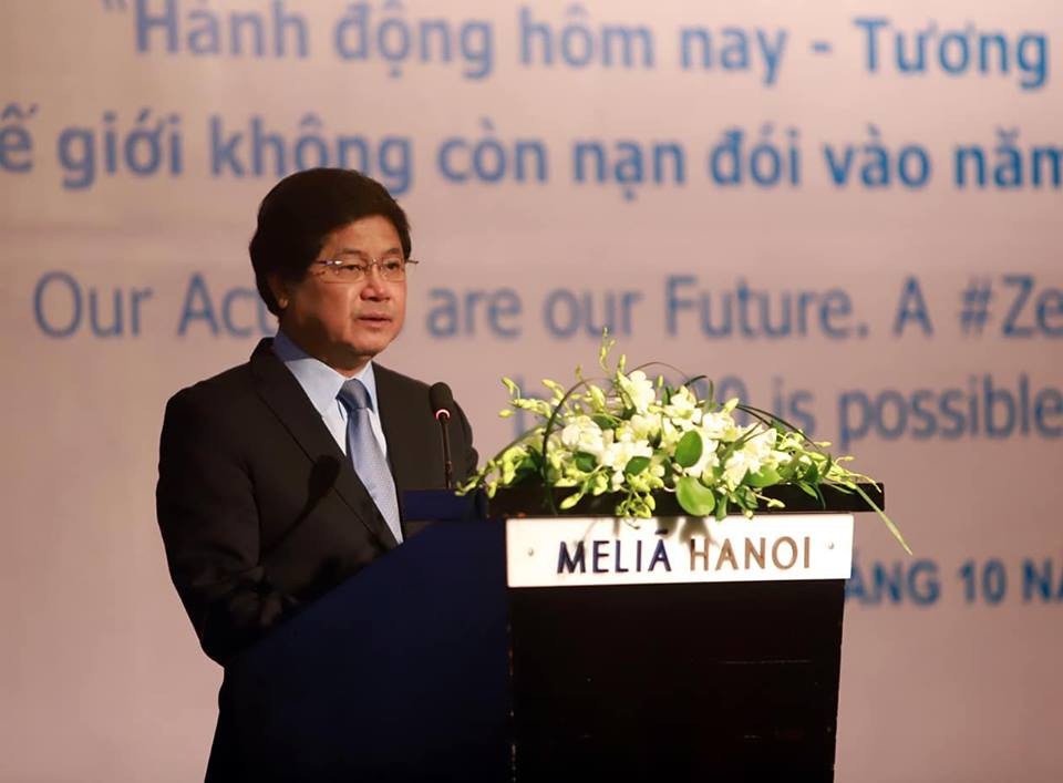 Thế giới phấn đấu đến năm 2030 không còn nạn đói - 3 Ông Lê Quốc Doanh, Thứ trưởng Bộ NN&PTNT phát biểu tại Lễ kỷ niệm.