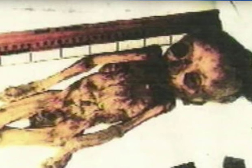 Bí ẩn đĩa cổ 10.000 năm tuổi và tai nạn phi thuyền ngoài hành tinh - 2 Bộ hài cốt được cho là người ngoài hành tinh được phát hiện tại Trung Quốc kèm theo các đĩa cổ.