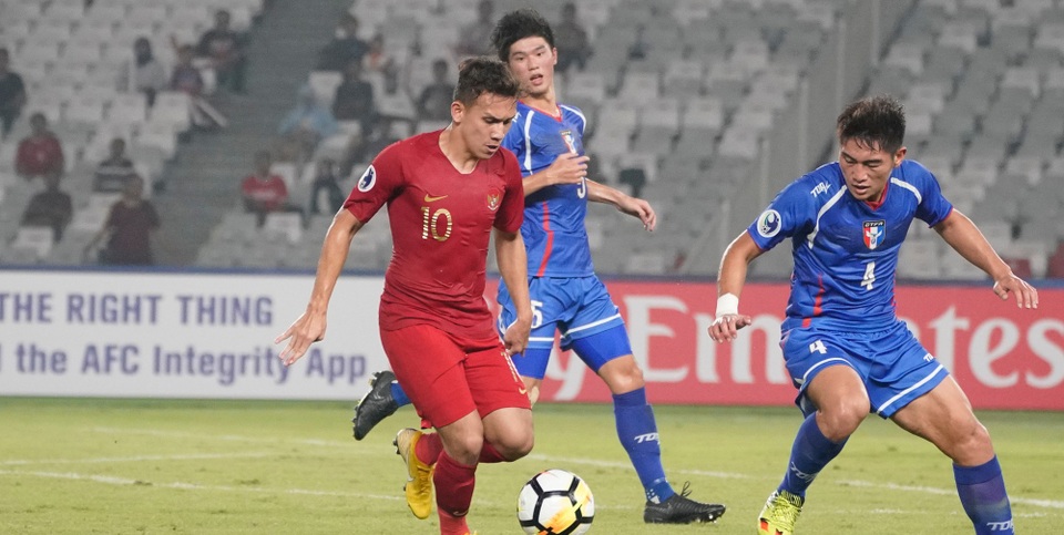 U19 Indonesia đánh bại Đài Bắc Trung Hoa tại giải U19 châu Á - 1 U19 Indonesia đánh bại Đài Bắc Trung Hoa tại giải U19 châu Á 2018