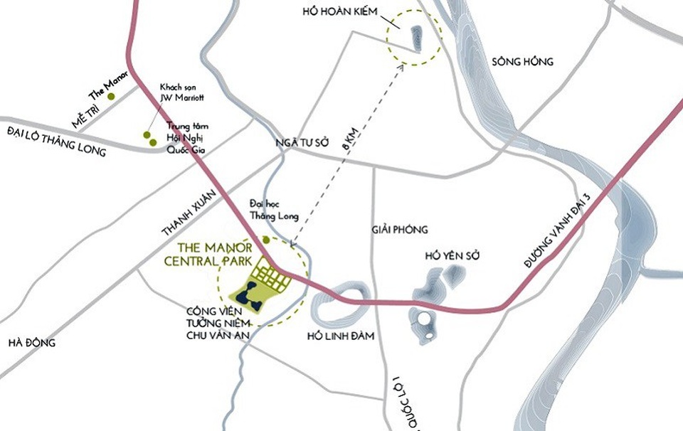 Nắm trong tay nhiều công trình tầm cỡ: Bitexco là ai? - 3 Với giao thông thuận tiện, The Manor Central Park được dự báo sẽ trở thành trung tâm mua sắm, thông thương sầm uất nhất khu vực Tây Hà Nội.