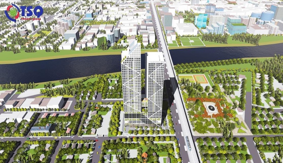 Hatay Millennium mắt xích quan trọng thúc đẩy kinh tế quận Hà Đông - 1 Hatay Millennium – Tòa tháp Thiên niên kỷ được lấy cảm hứng từ những sợi vải dệt vào nhau