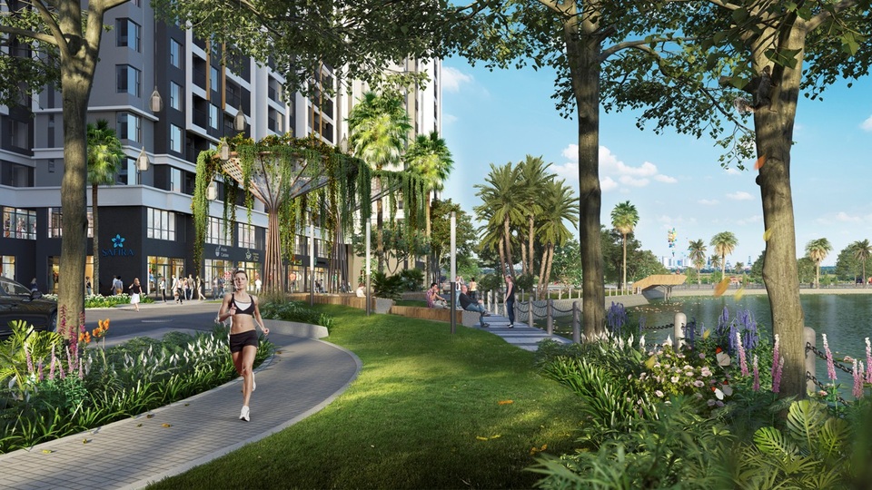 Nhịp sống Singapore hiện đại tại Safira, với diện tích mảng xanh đến 9000 m2.