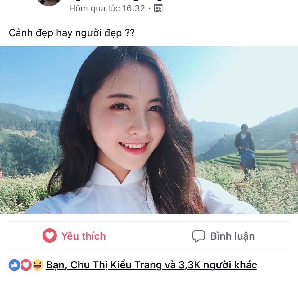 Thiếu nữ xinh đẹp mặc đồ dân tộc Thái ở Mù Cang Chải được tìm kiếm rần rần - 2
Một bức ảnh khác của Trang trên cánh đồng Mù Cang Chải được dân mạng hết lời khen ngợi