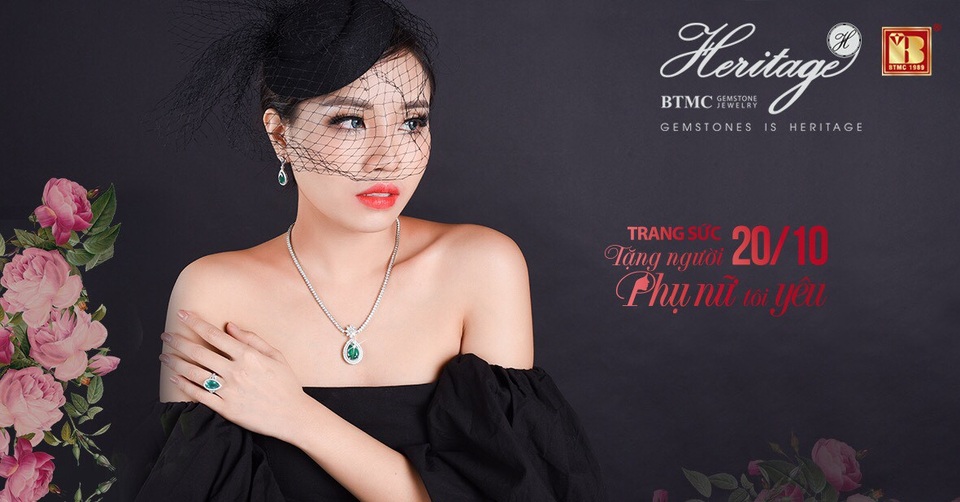 Xu hướng quà tặng trang sức dịp 20/10 - 2
Heritage là nhãn hàng trang sức đá ngọc quý của Bảo Tín Minh Châu