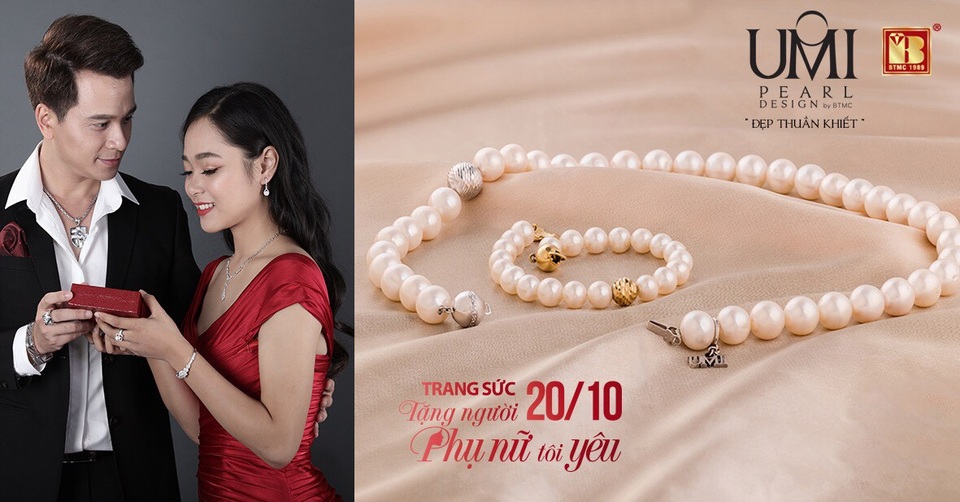 Xu hướng quà tặng trang sức dịp 20/10 - 4
Umi Pearl là nhãn hàng trang sức ngọc trai của Bảo Tín Minh Châu