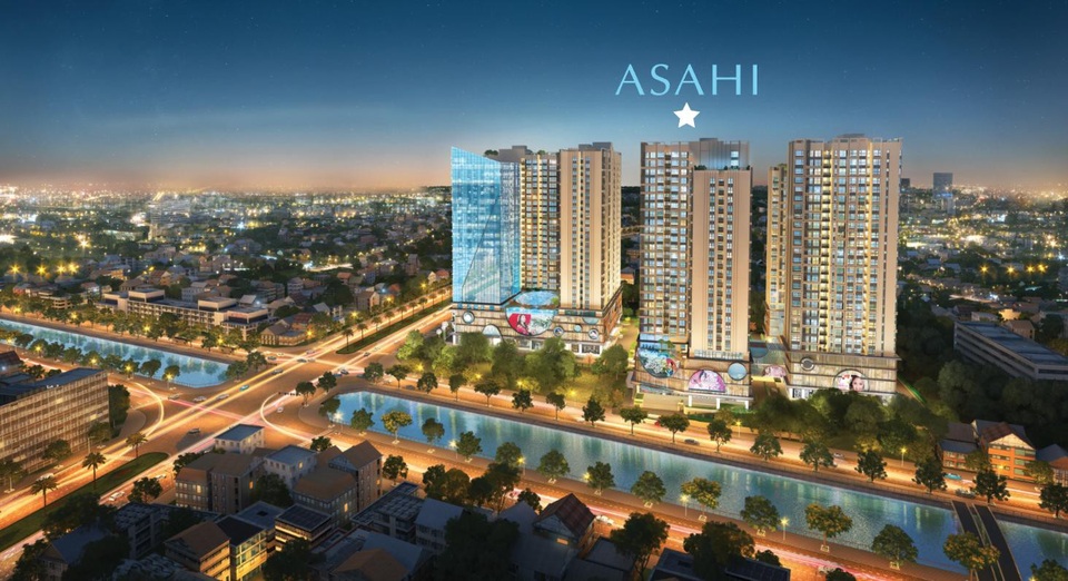 Asahi Tower sở hữu nhiều mặt thoáng và tầm view đẹp