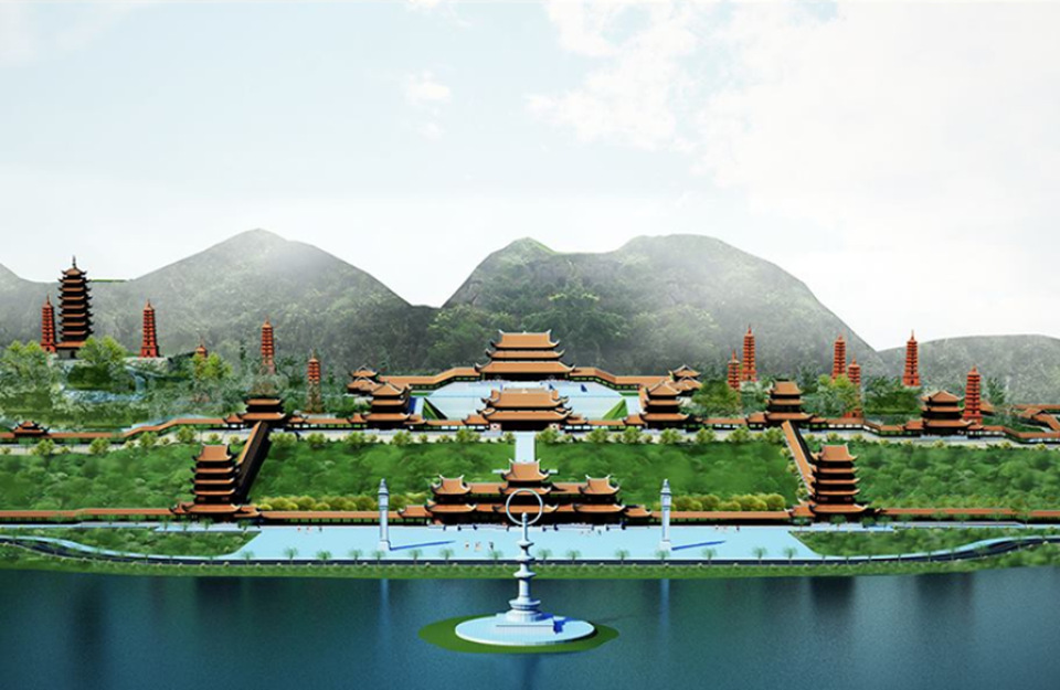 Đại gia mua thiên thạch mặt trăng giá 600.000 USD từ Mỹ về trưng bày ở Hà Nam - 3 Phối cảnh chùa Tam Chúc (Hà Nam), chùa đang được xây dựng và sẽ hoàn thành vào đầu năm 2019 - nơi sẽ trung bày thiên thạch mặt trăng.