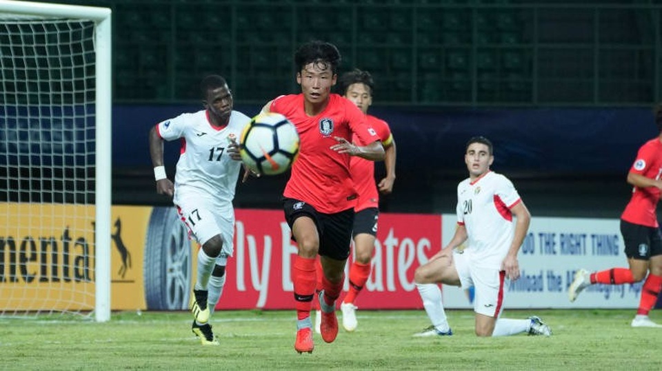 U19 Hàn Quốc đánh bại U19 Jordan tại giải châu Á - 1 U19 Hàn Quốc vượt qua U19 Jordan