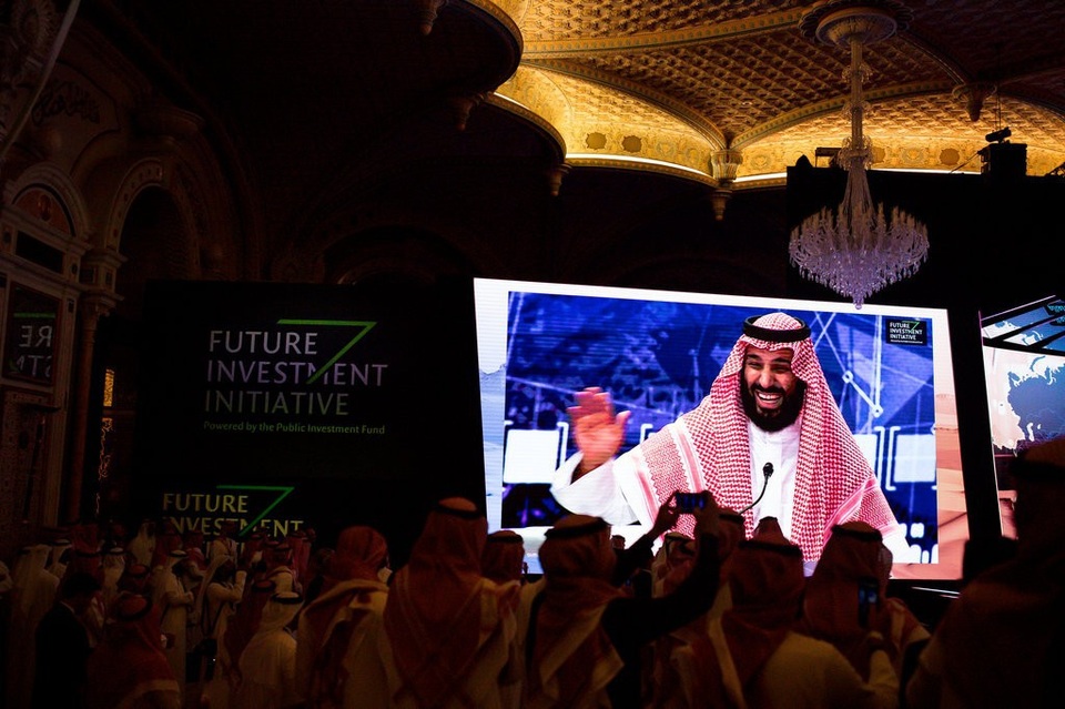 Vì sao cái chết của nhà báo Ả rập gây chấn động dư luận? - 4 Thái tử Mohammed bin Salman phát biểu tại một hội nghị đầu tư tại Ả rập Xê út. (Ảnh: NYT)