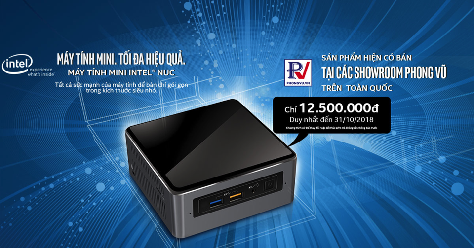 Máy tính mini Intel NUC chính thức lên kệ Phong Vũ - 1 Máy tính mini Intel NUC chính thức lên kệ Phong Vũ - 1