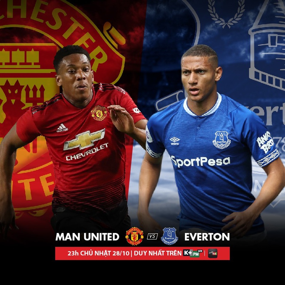 Liệu M.U có đứng vững trước một Everton đầy tham vọng? Đón xem trận đấu được phát sóng độc quyền vào lúc 23 giờ ngày 28/10 trên K+