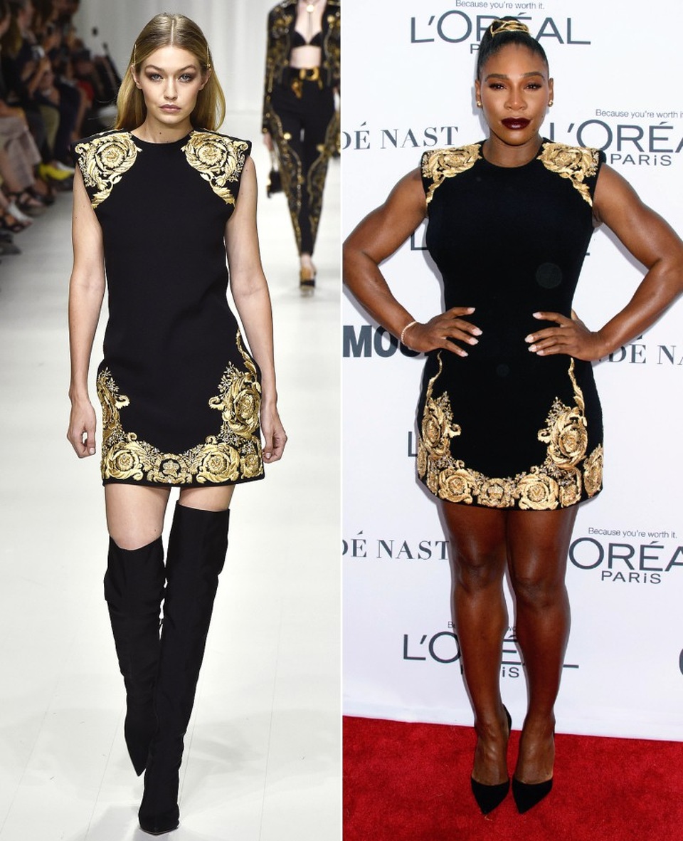 Khi sao diện hàng hiệu đẹp hơn cả người mẫu - 2
Serena Williams trong trang phục của Versace