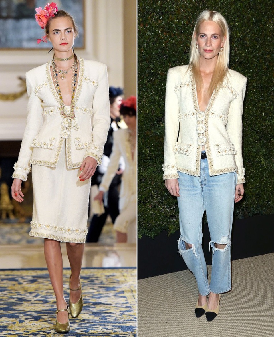 Khi sao diện hàng hiệu đẹp hơn cả người mẫu - 16
Poppy Delevingne trong trang phục của Chanel