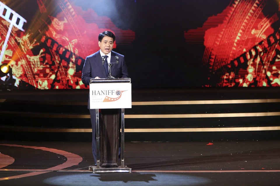 Ông Nguyễn Đức Chung - Chủ tịch UBND TP. Hà Nội phát biểu tại sự kiện.