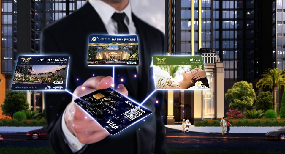 Tấm thẻ cư dân quyền năng của Sunshine Group với nhiều tính năng giản tiện, đem lại sự thoải mái cho người dùng.