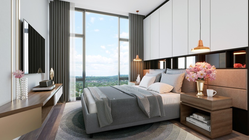 Bên trong căn hộ nội thất siêu sang của dự án đang “gây sốt” ở quận 7 - 9
Nội thất phòng ngủ với màu sắc trung tính, tạo cảm giác ấm áp, an yên.