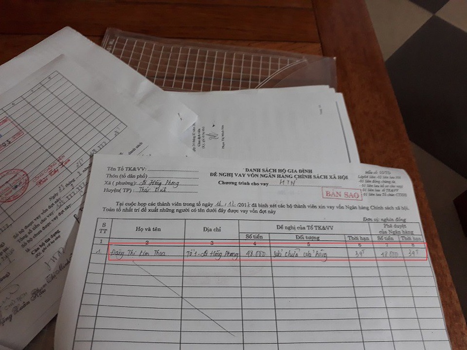 Chủ tịch phường ký xác nhận cho... vợ vay vốn "thoát nghèo" - 2
Trong danh sách vay vốn thoát nghèo có bà Đặng Thị Kim Thoa, là Phó Bí thư Đảng ủy phường Lê Hồng Phong.