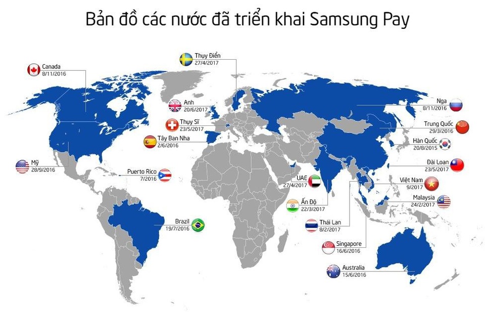 Sau 1 năm ra mắt, Samsung Pay tiếp tục nâng tầm trải nghiệm thanh toán di động - 1 Việt Nam cùng với các nước phát triển đang được triển khai Samsung Pay