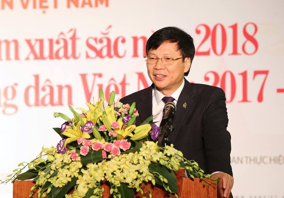 Trao thưởng 11 tác phẩm báo chí viết về chủ đề "Tự hào nông dân Việt Nam" - 2 Nhà báo Hồ Quang Lợi phát biểu tại Lễ trao giải...
