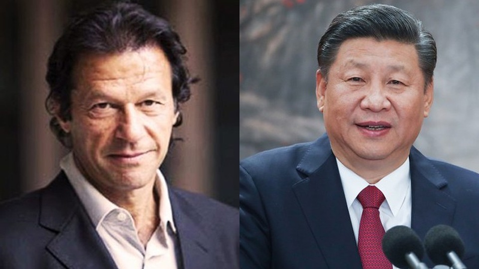 
Thủ tướng Pakistan Imran Khan (trái) và Chủ tịch Trung Quốc Tập Cận Bình (Ảnh: Daily Times)
