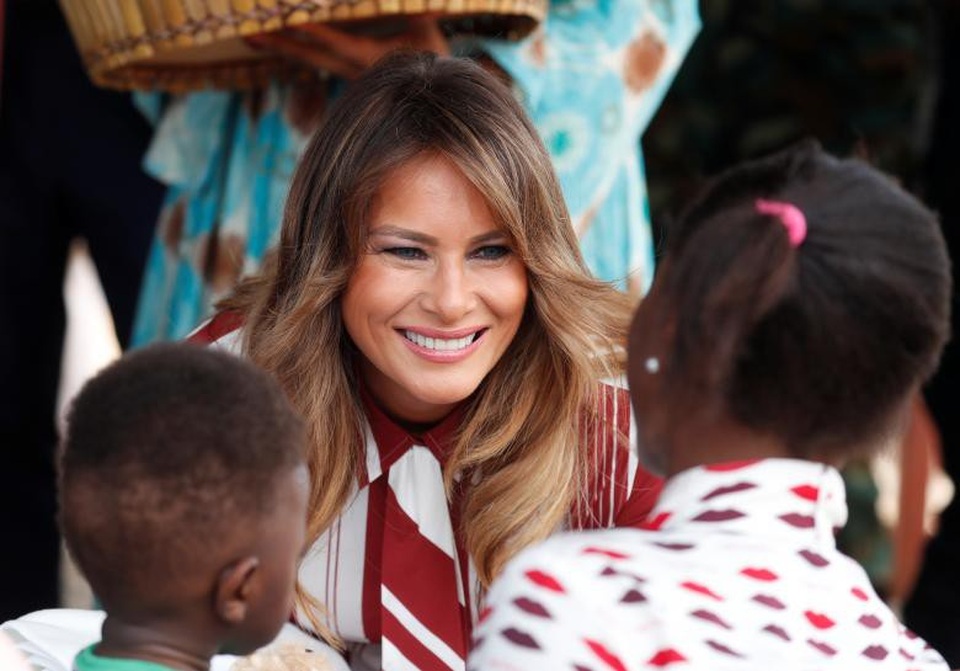 Bà Melania luôn dành sự quan tâm đặc biệt cho trẻ em.
