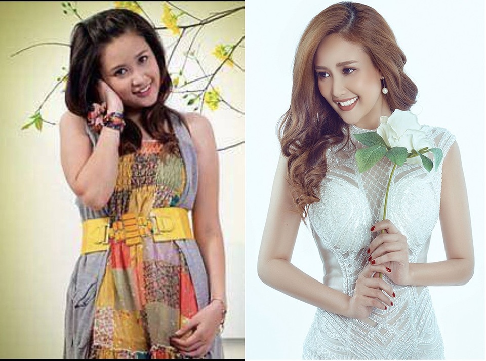Phương Hằng giảm gần 15kg để đóng tốt “Gạo nếp gạo tẻ” - 1 Phương Hằng thời điểm tròn trịa và hiện tại cô đã có thân hình thon gọn hơn