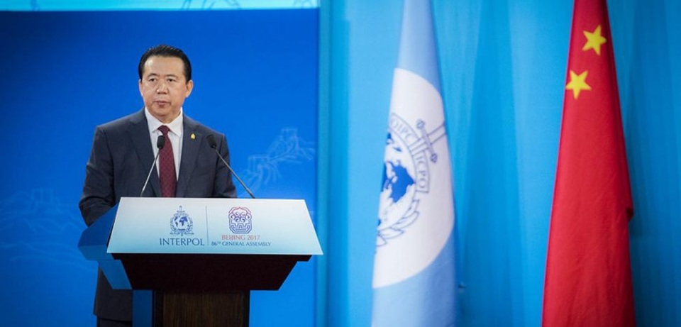 Diễn biến vụ Trung Quốc bí mật “tung lưới” bắt chủ tịch Interpol - 2 Ông Mạnh Hoành Vĩ phát biểu khi còn là chủ tịch Interpol (Ảnh: Getty)