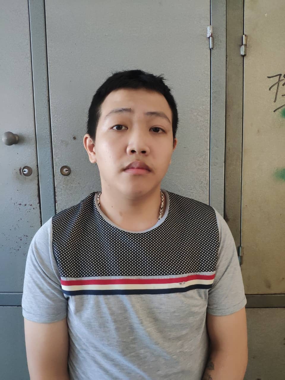 Nguyễn Văn Mạnh Cường tại cơ quan công an