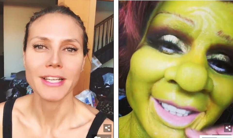 
Heidi Klum chia sẻ hình ảnh hậu trường buổi hóa trang
